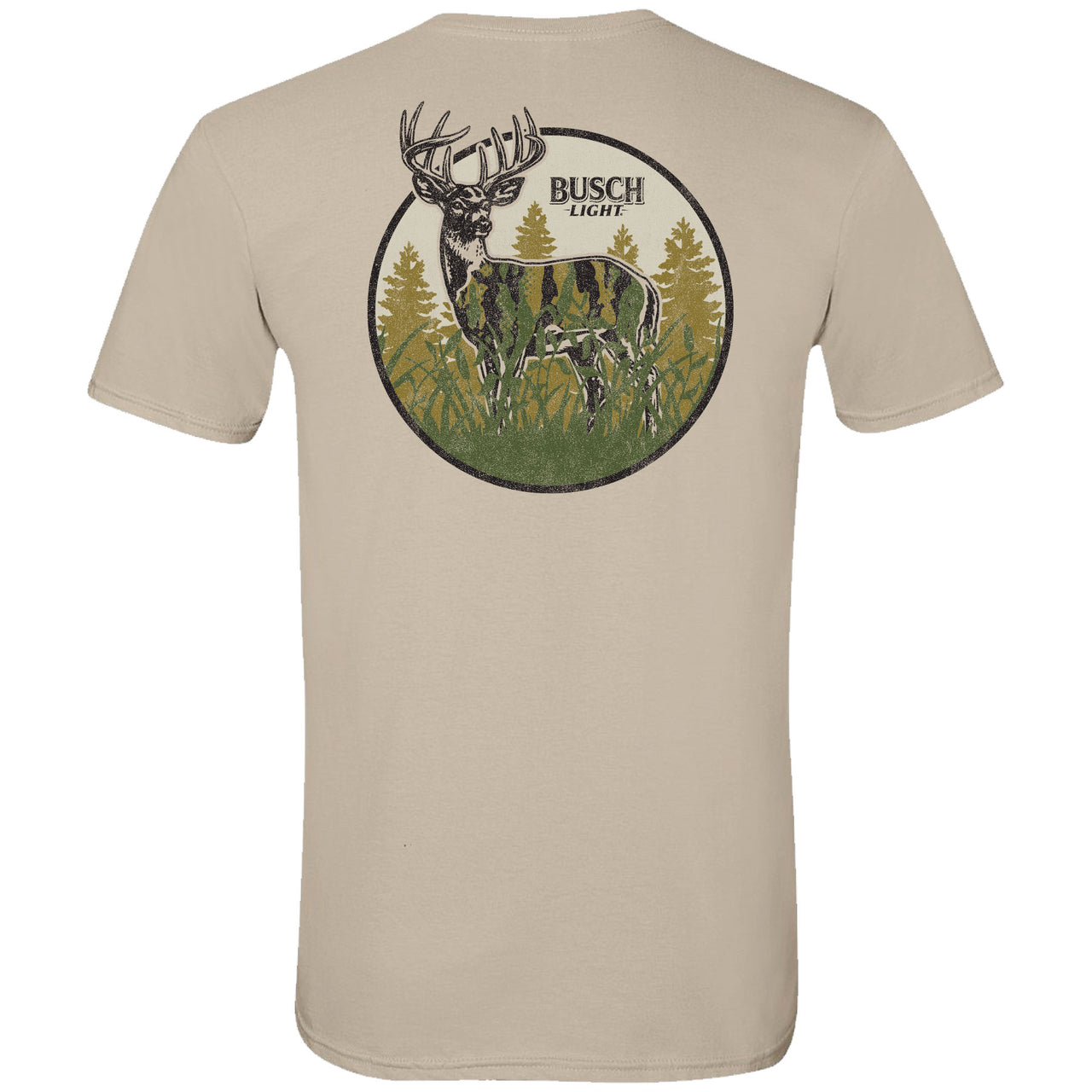 Busch Light - Hunting - 2025 Can Camo Buck Circle 2-sided T-Shirt