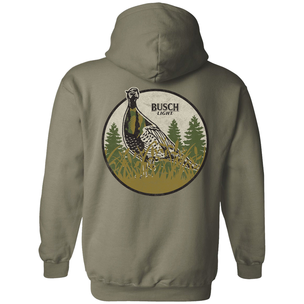 Busch Light - Hunting - 2025 Can Camo Pheasant Circle 2-sided Hoodie - V2