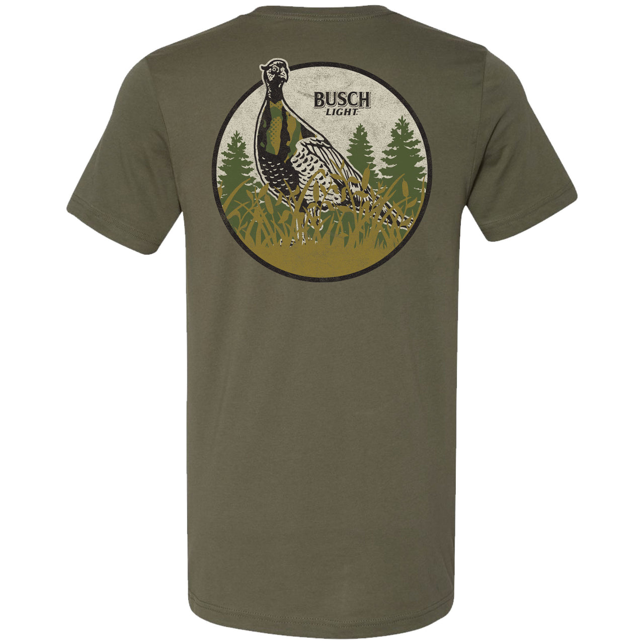 Busch Light - Hunting - 2025 Can Camo Pheasant Circle 2-sided T-Shirt - V2
