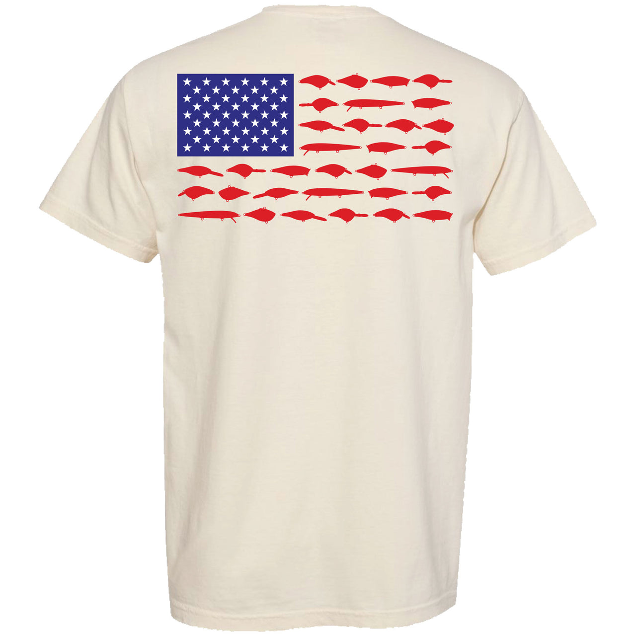 Rapala - Red, White and Lure Garment-Dyed 2-sided T-shirt