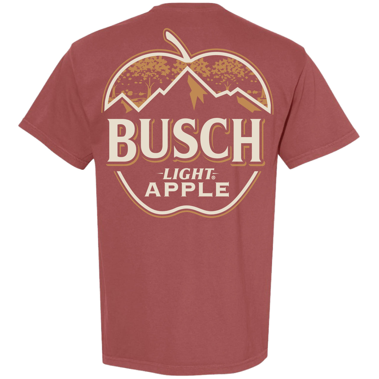 Busch Light Apple - Apple Outline 2-sided Garment-Dyed T-shirt