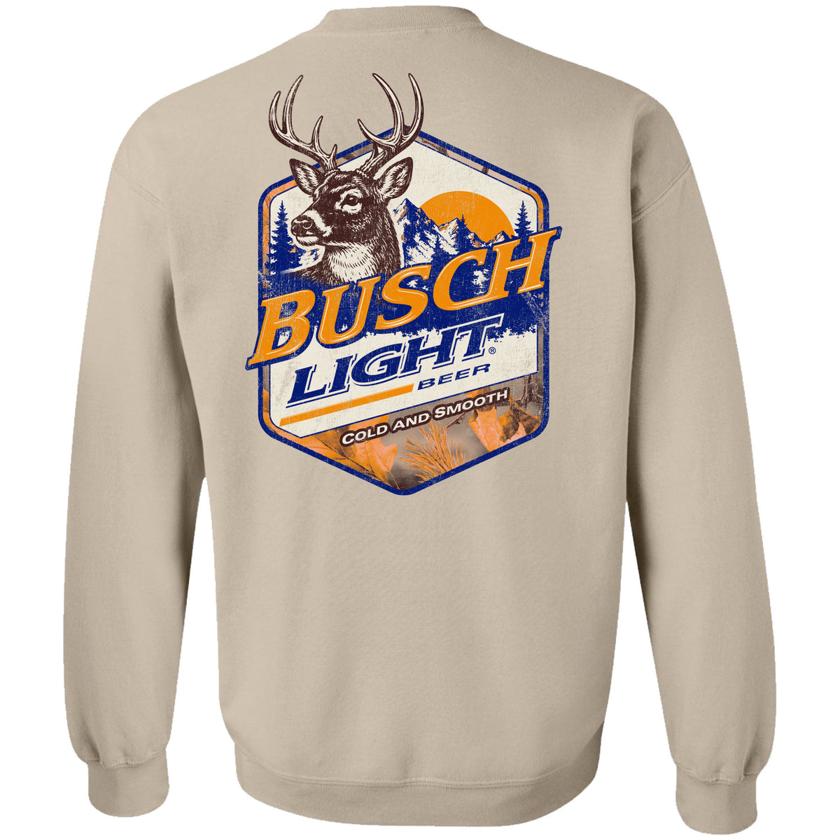 Busch Light - Hunting - 2026 Hunting Can Camo Deer 2-sided Crew Sweatshirt