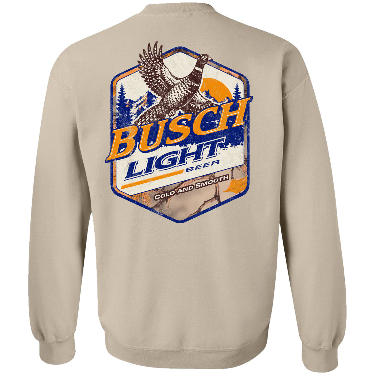 Busch Light - Hunting - 2026 Hunting Can Camo Pheasant 2-sided Crew Sweatshirt