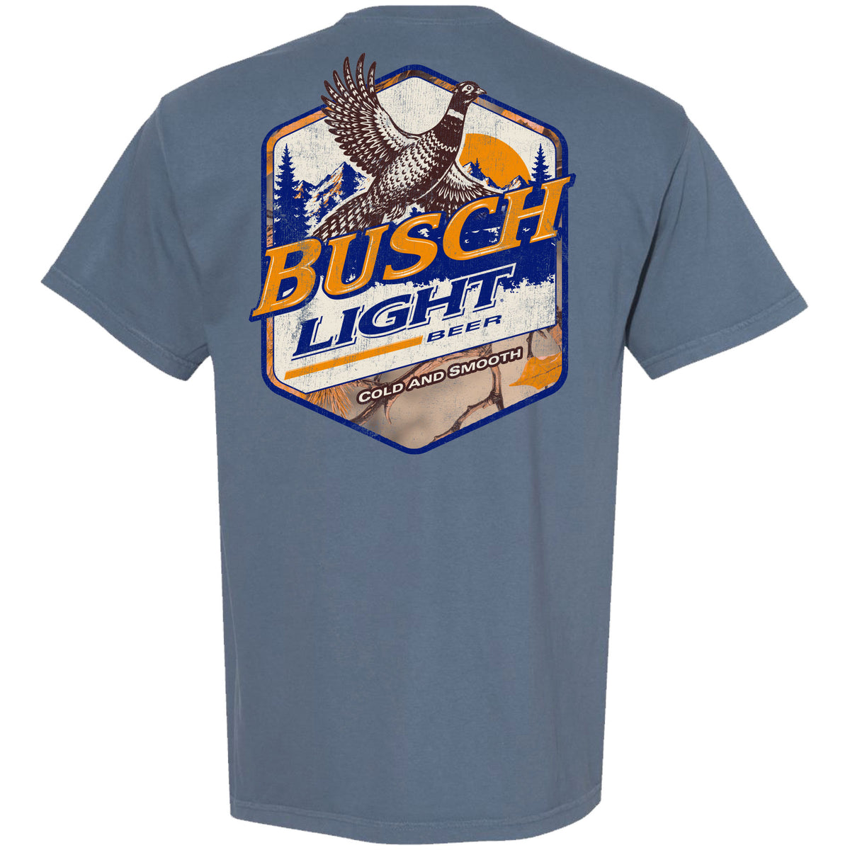 Busch Light - Hunting - 2026 Hunting Can Camo Pheasant 2-sided Garment-Dyed T-shirt