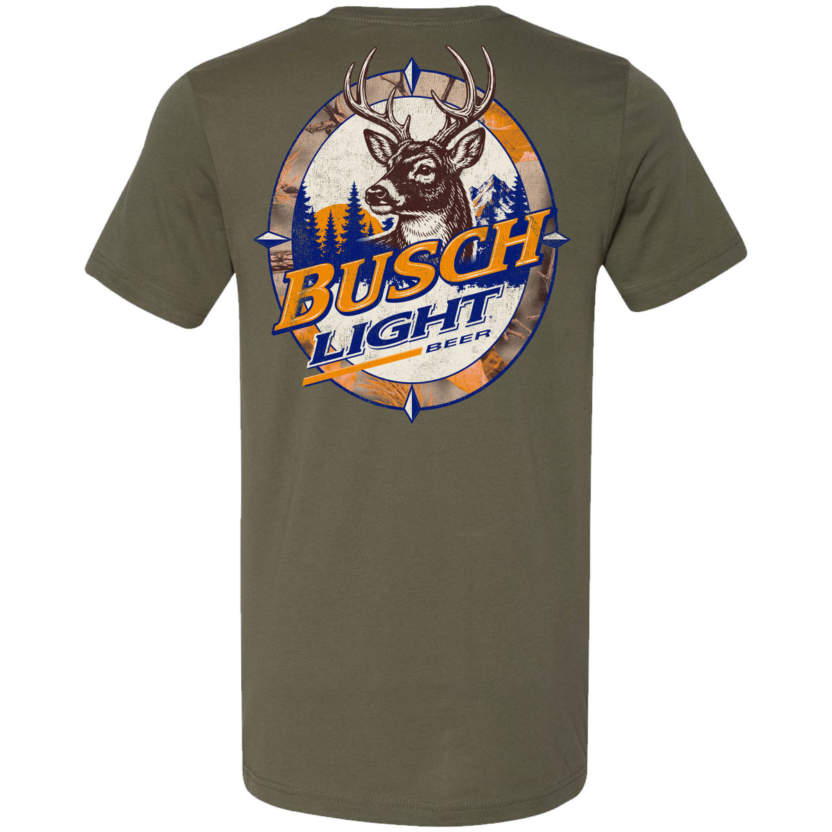 Busch Light - Hunting - 2026 Hunting Can Camo Deer Compass 2-sided T-shirt