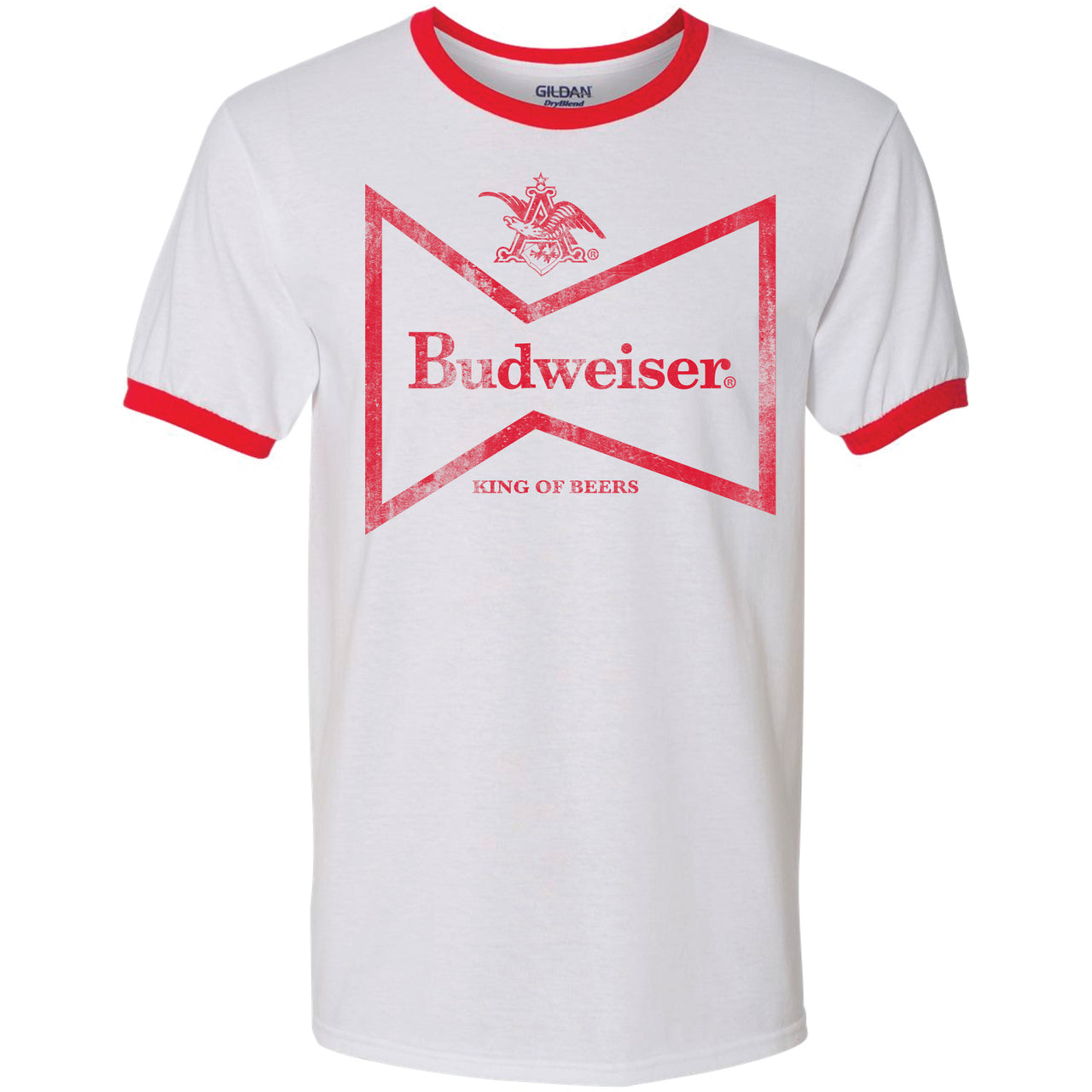 Budweiser Vintage Bow Tie Eagle Ringer T-Shirt