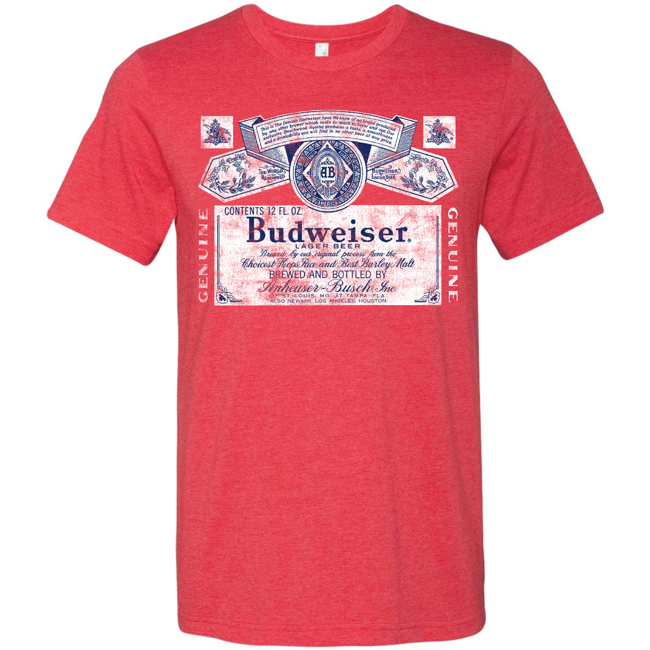 Budweiser - Vintage 1966 Distressed Label T-Shirt