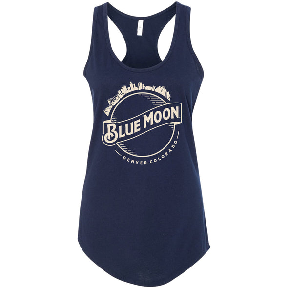 Blue Moon Skyline Logo Ladies Tank Top