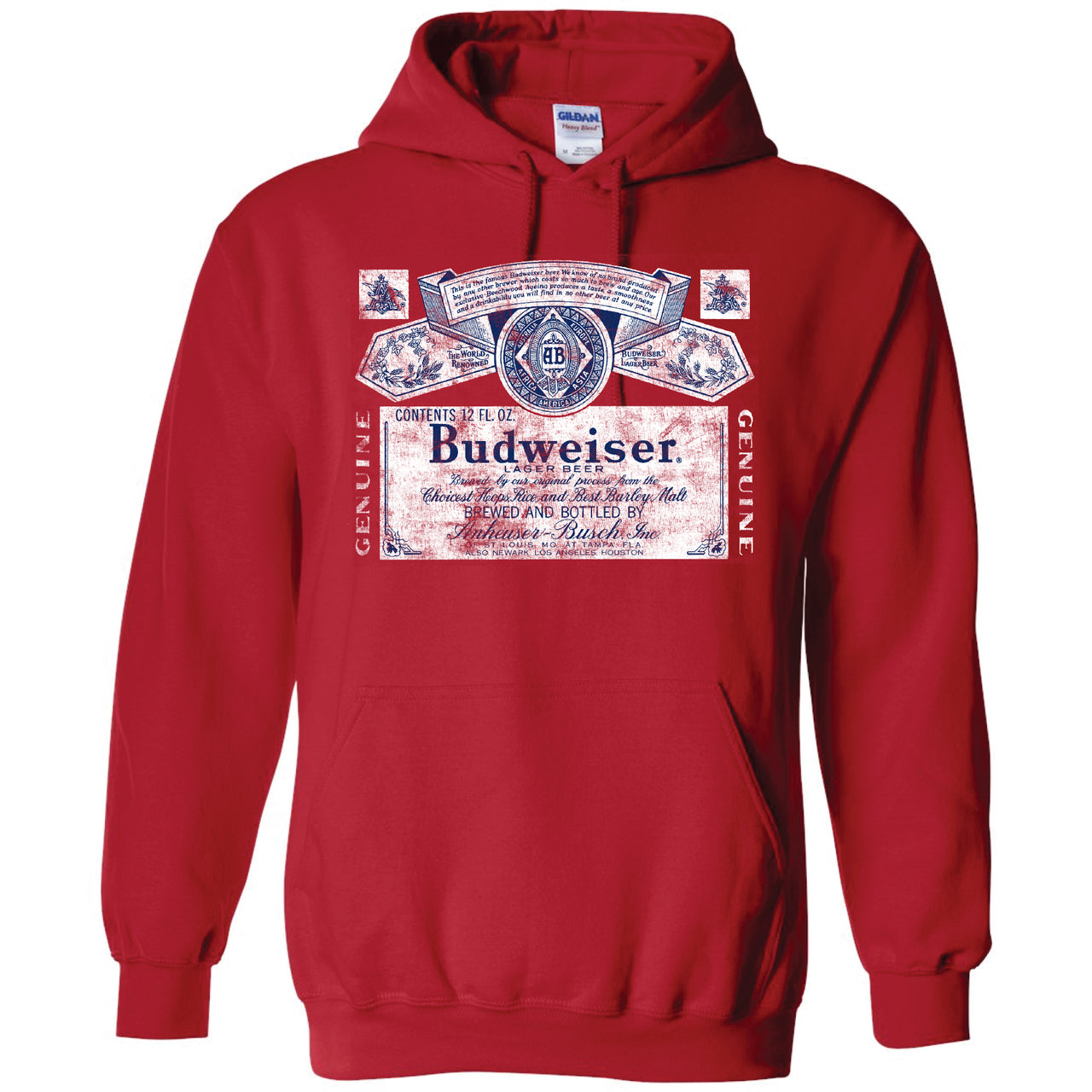 Budweiser - Vintage 1966 Distressed Label Hoodie