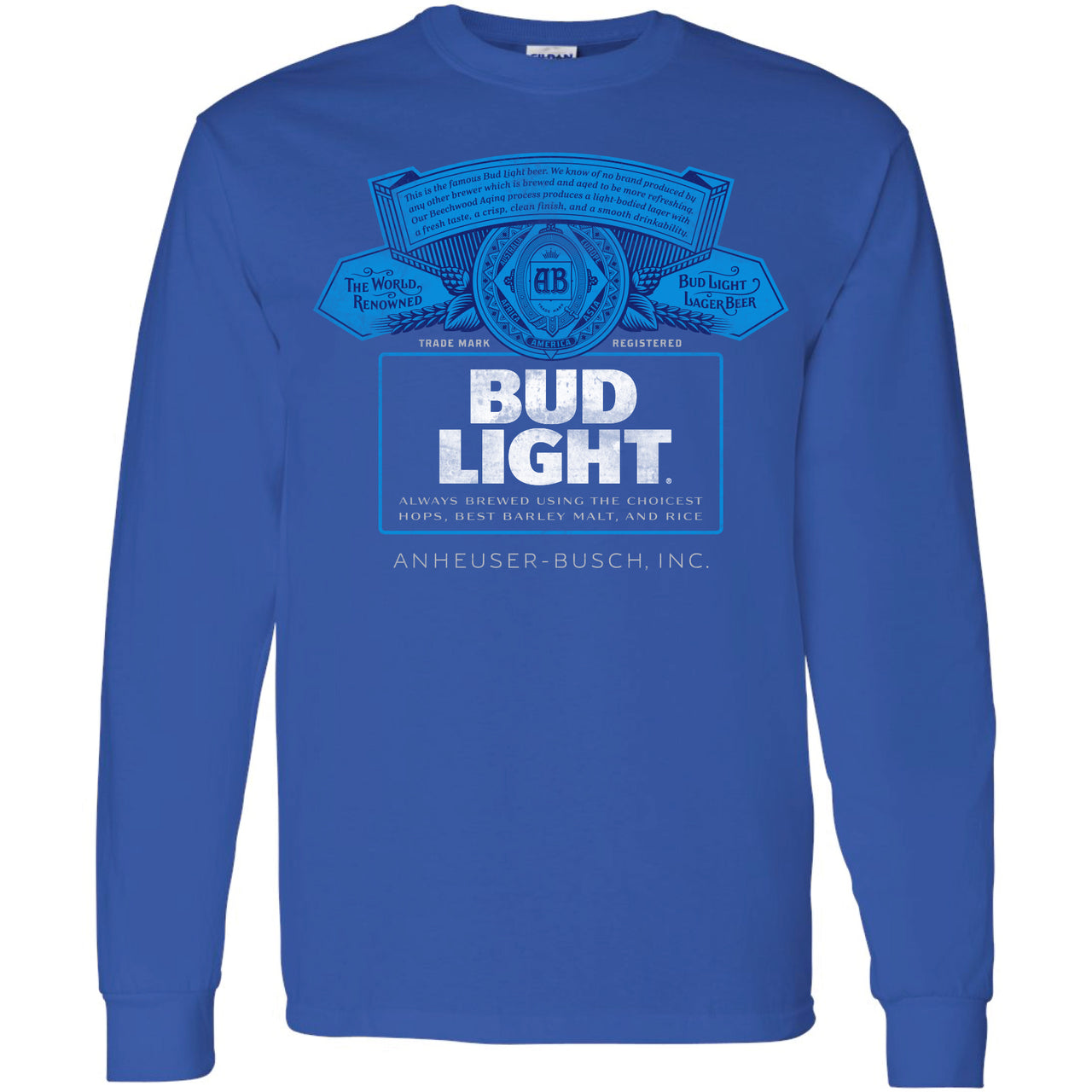 Bud Light Label Long Sleeve T-Shirt