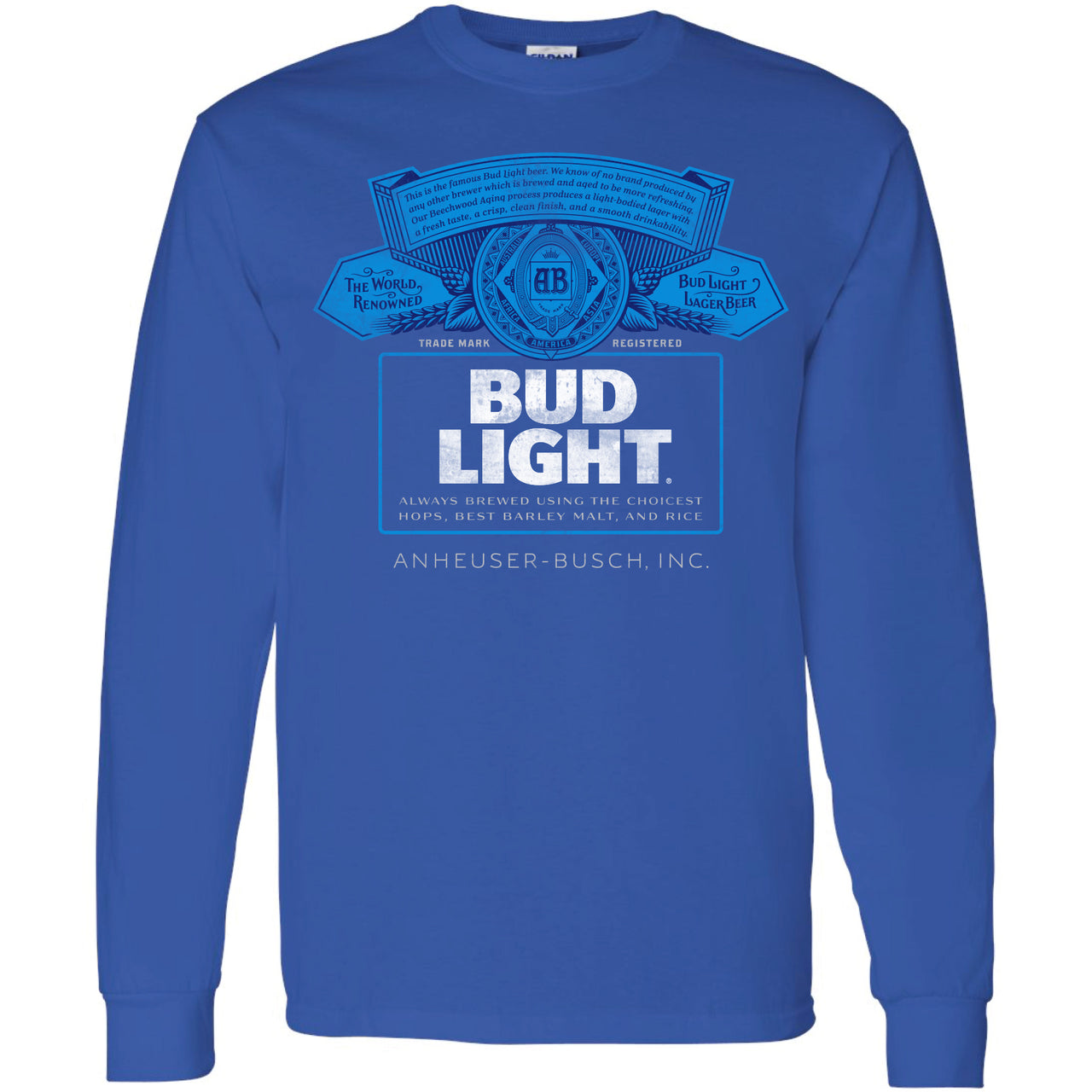 Bud Light - Label Long Sleeve T-Shirt