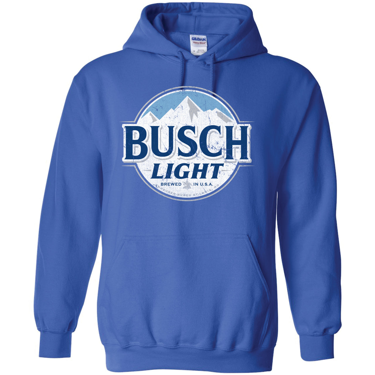 Brew City Busch Light Ice Fishing T-Shirt - Blue Small, Men's