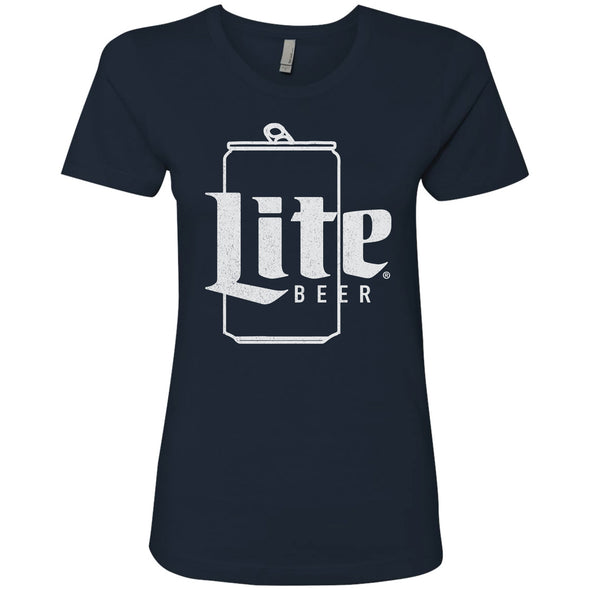Miller Lite Outline Can Ladies T-Shirt