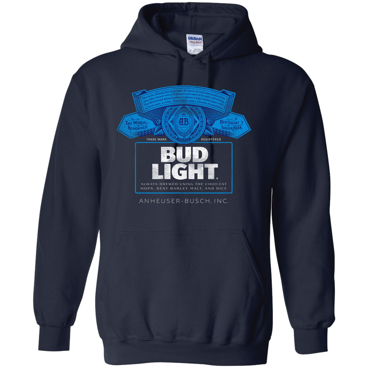 Bud Light Label Hooded Sweatshirt