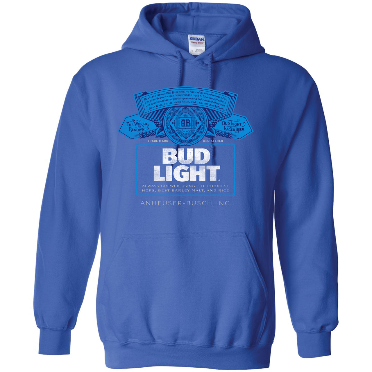 Bud Light Label Hooded Sweatshirt