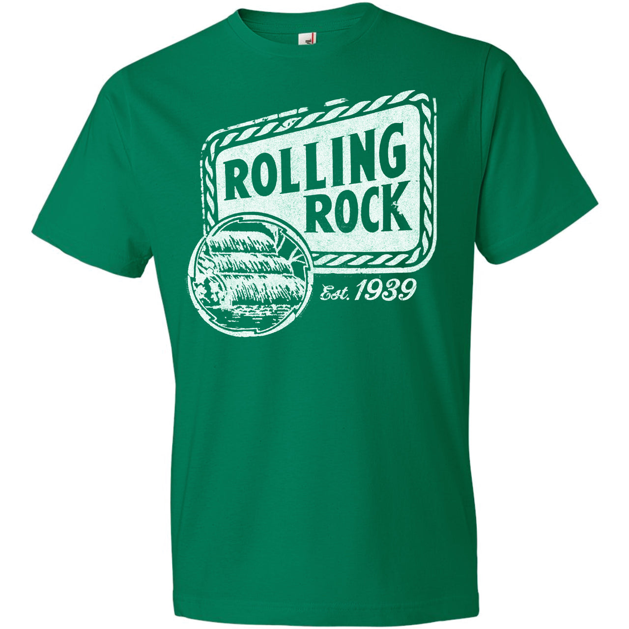 Rolling Rock - Waterfall Label T-Shirt