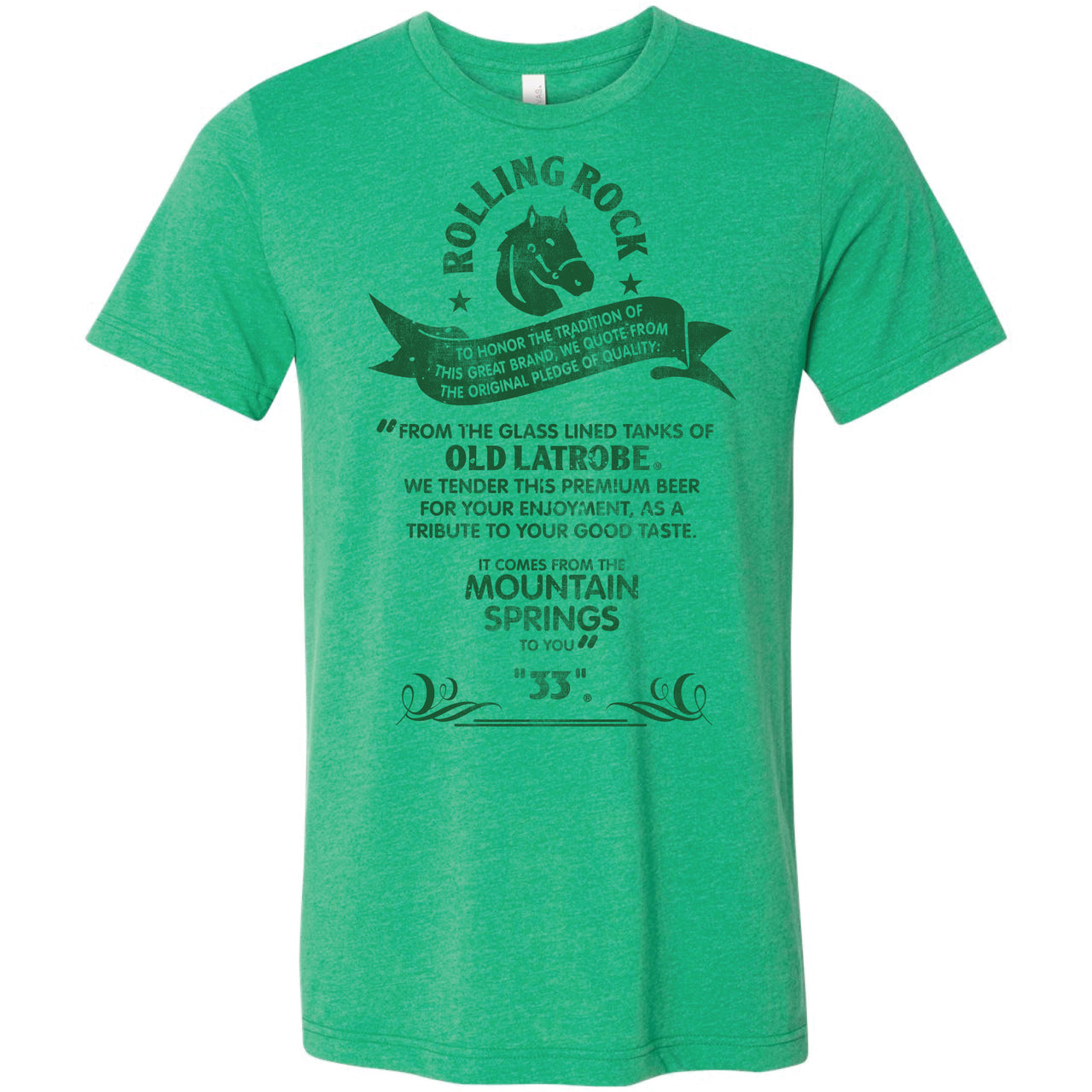 Rolling Rock - Beer Label T-Shirt