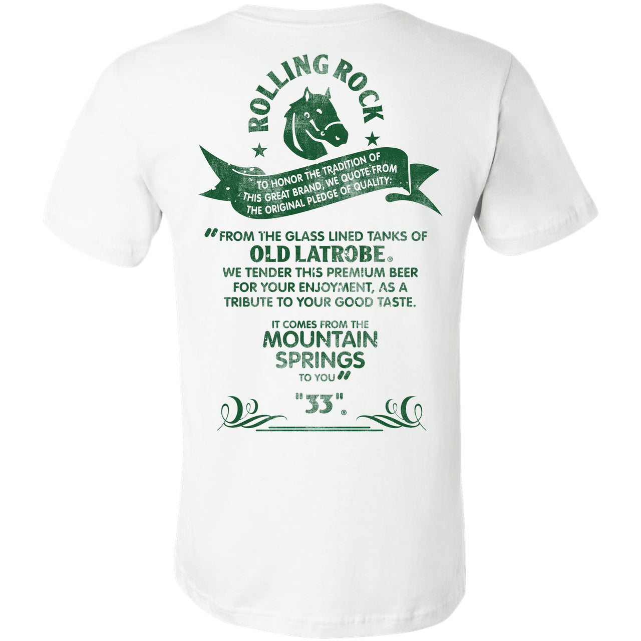 Rolling Rock Label 2-Sided T-Shirt