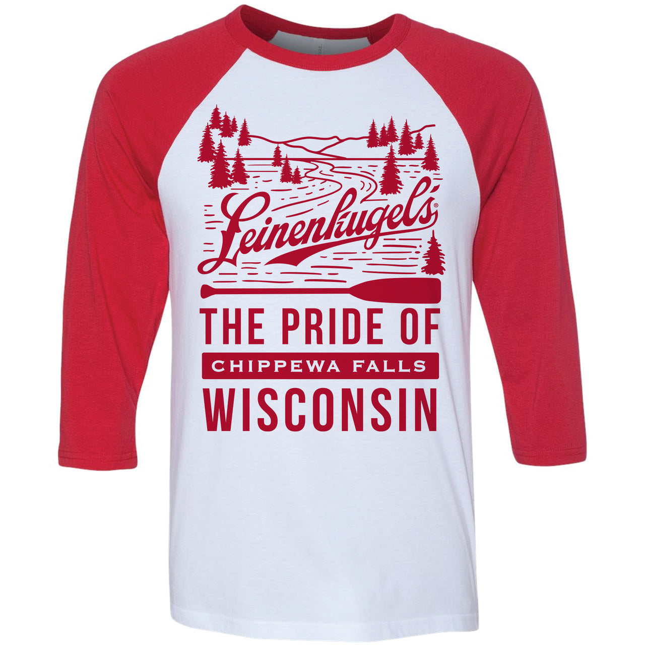 Leinenkugel's - Pride Of Chippewa Falls Design Raglan Three-Quarter Sleeve T-Shirt