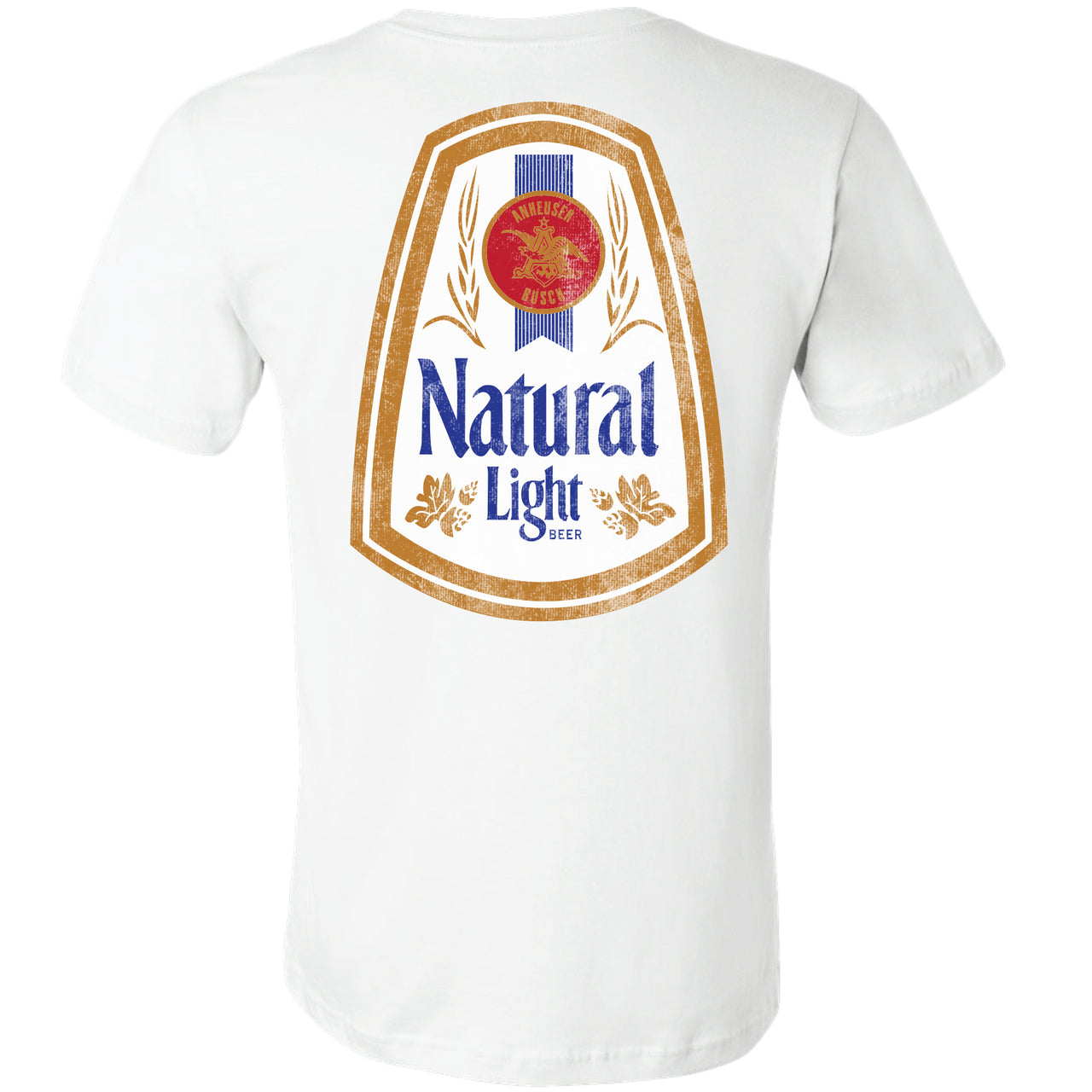 Vintage Natural Light Logo/Label 2-Sided T-Shirt