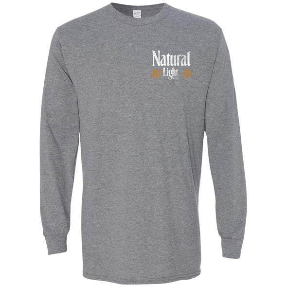 Natural Light Vintage Logo/Label 2-Sided Long Sleeve T-Shirt