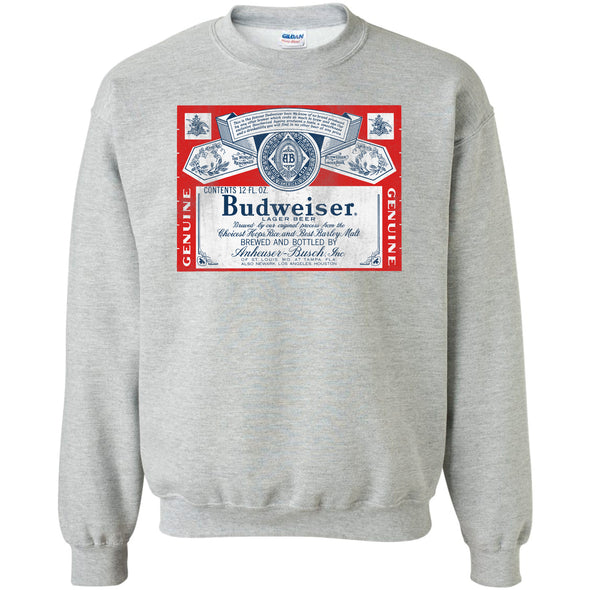 Budweiser Vintage 1966 Distressed Label Crew Sweatshirt