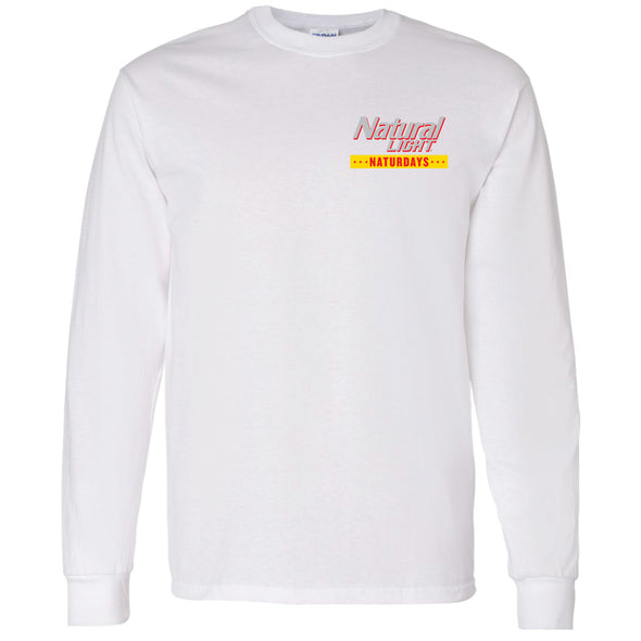 Natural Light Naturdays Flamingo 2-Sided Long Sleeve T-Shirt