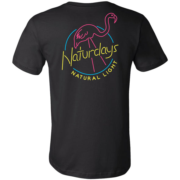 Natural Light Naturdays Neon Flamingo 2-Sided T-Shirt
