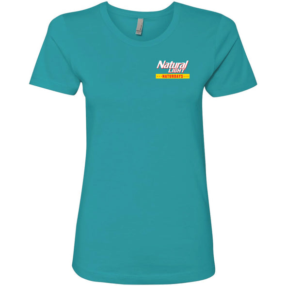 Natural Light Naturdays Flamingo Ladies 2-Sided Ladies T-Shirt
