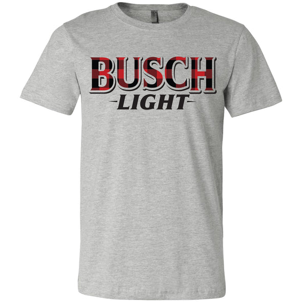 Busch Light Buffalo Plaid Logo T-Shirt