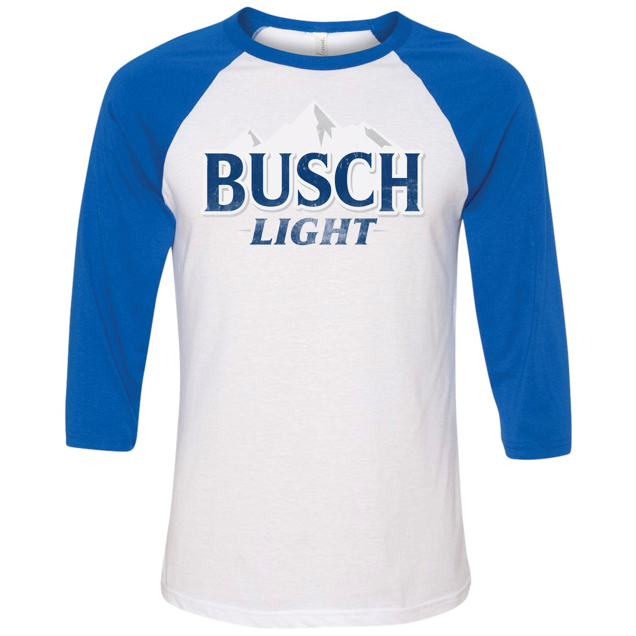 Busch Light Full Color Type Logo Raglan Three-Quarter Sleeve T-Shirt