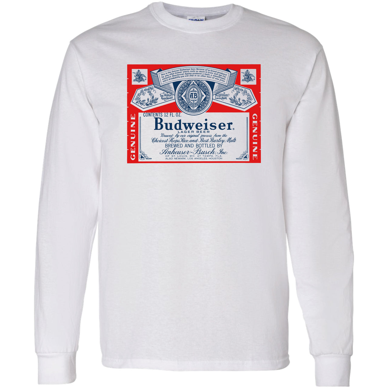 Budweiser - Vintage 1966 Label Long Sleeve T-Shirt
