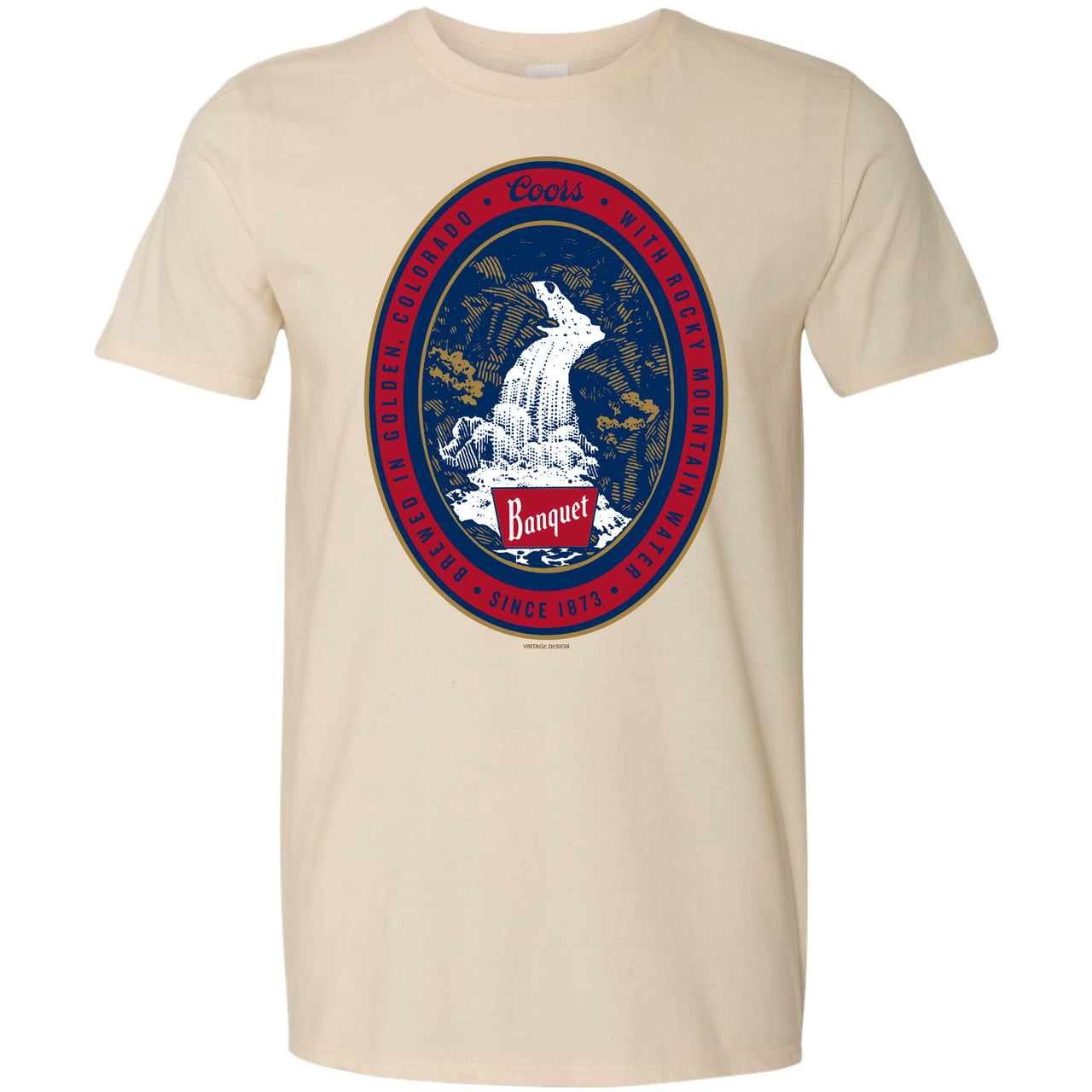 Coors Banquet - Vintage Waterfall Oval T-Shirt