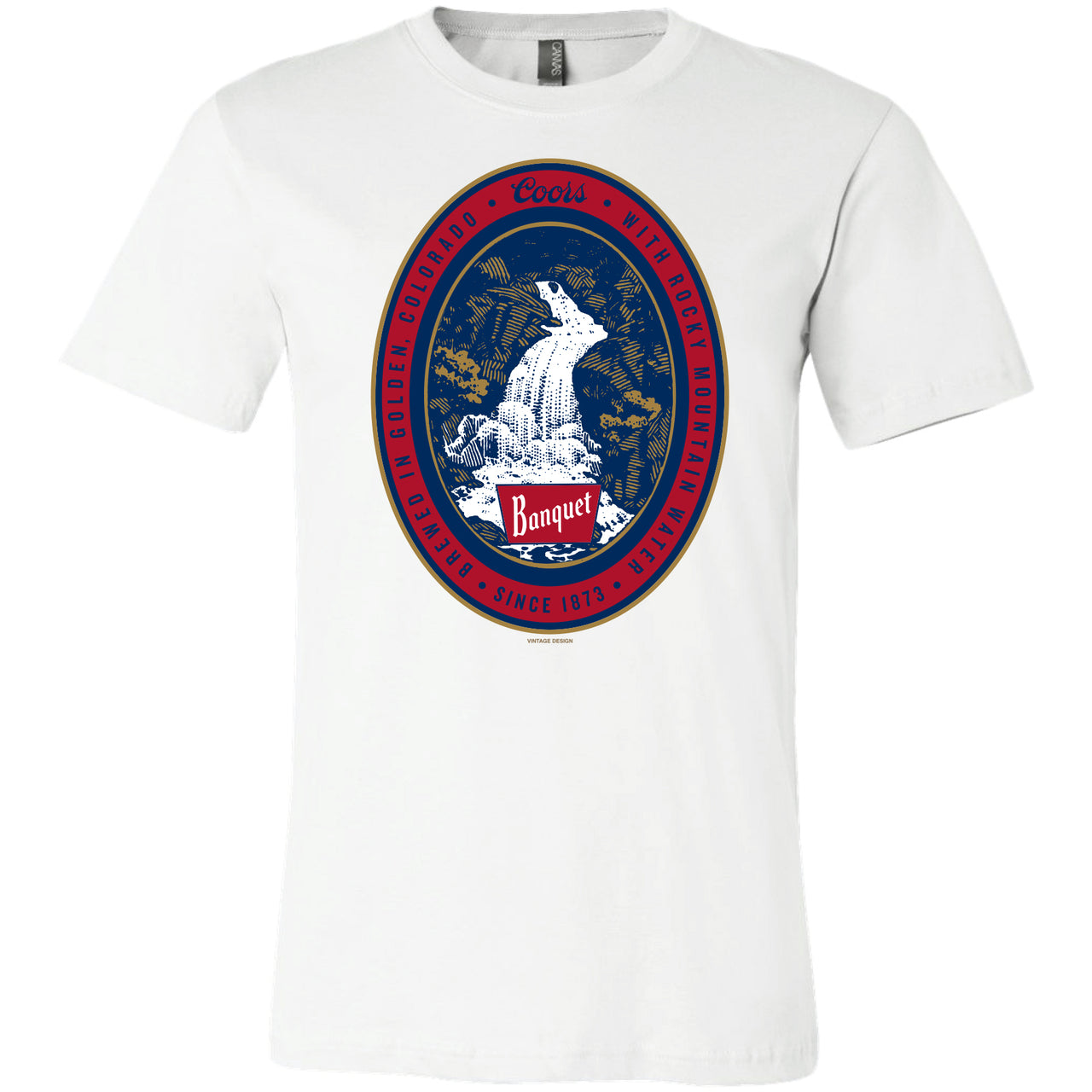Coors Banquet - Vintage Waterfall Oval T-Shirt