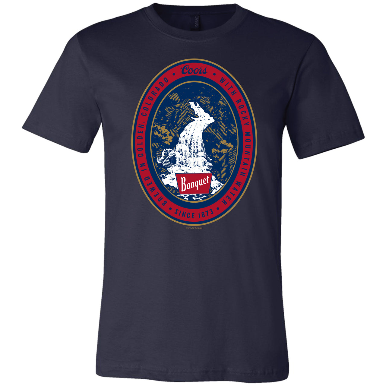 Coors Banquet - Vintage Waterfall Oval T-Shirt