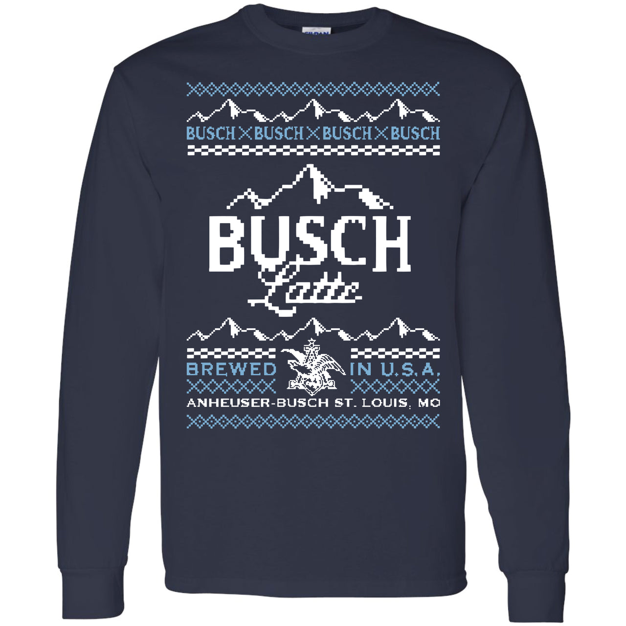 Busch Latte Ugly Sweater Long Sleeve T-Shirt