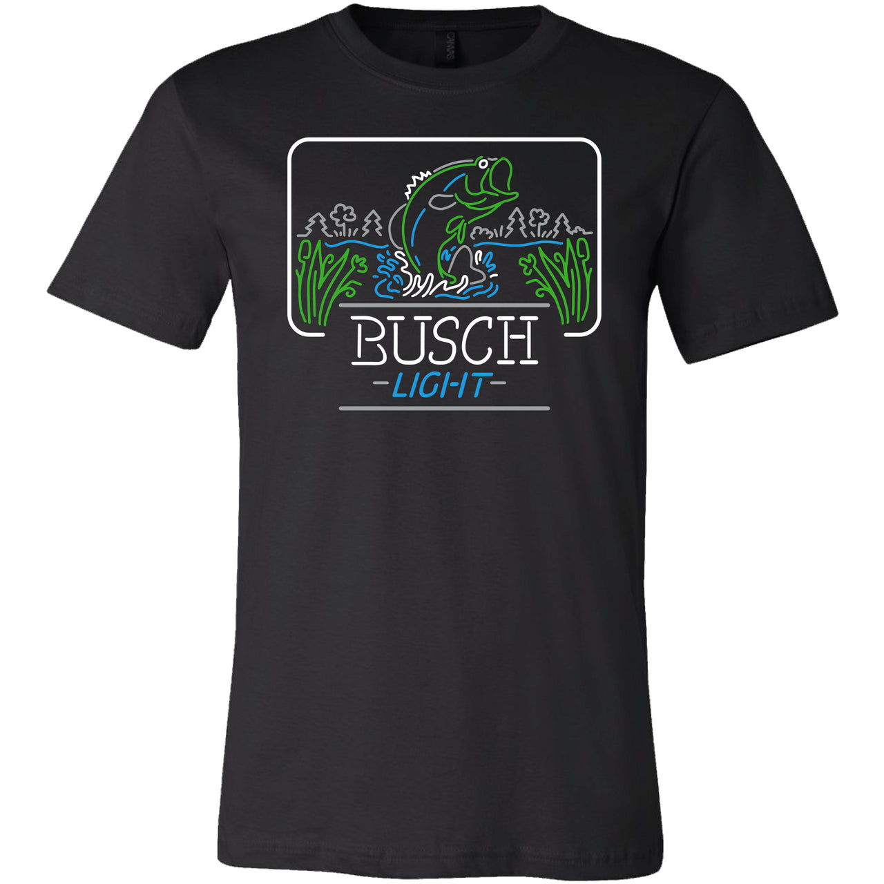Busch Light - Neon Bass Rectangle T-Shirt
