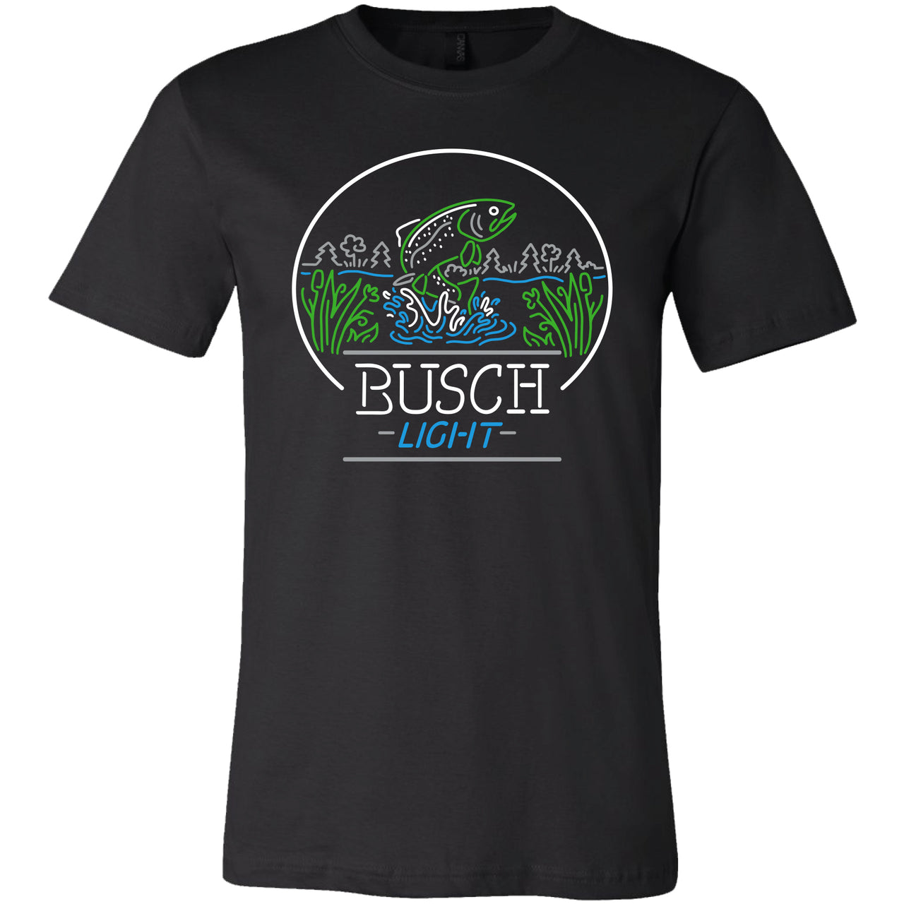 Busch Light - Neon Trout Oval T-Shirt