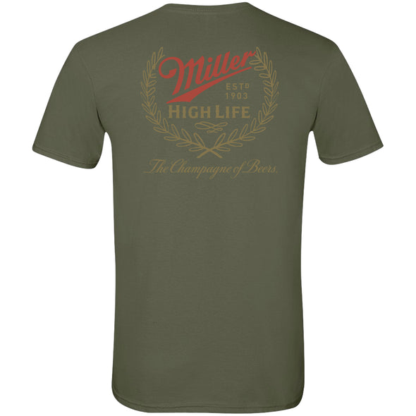 Miller High Life Wreath Logo 2-Sided T-Shirt