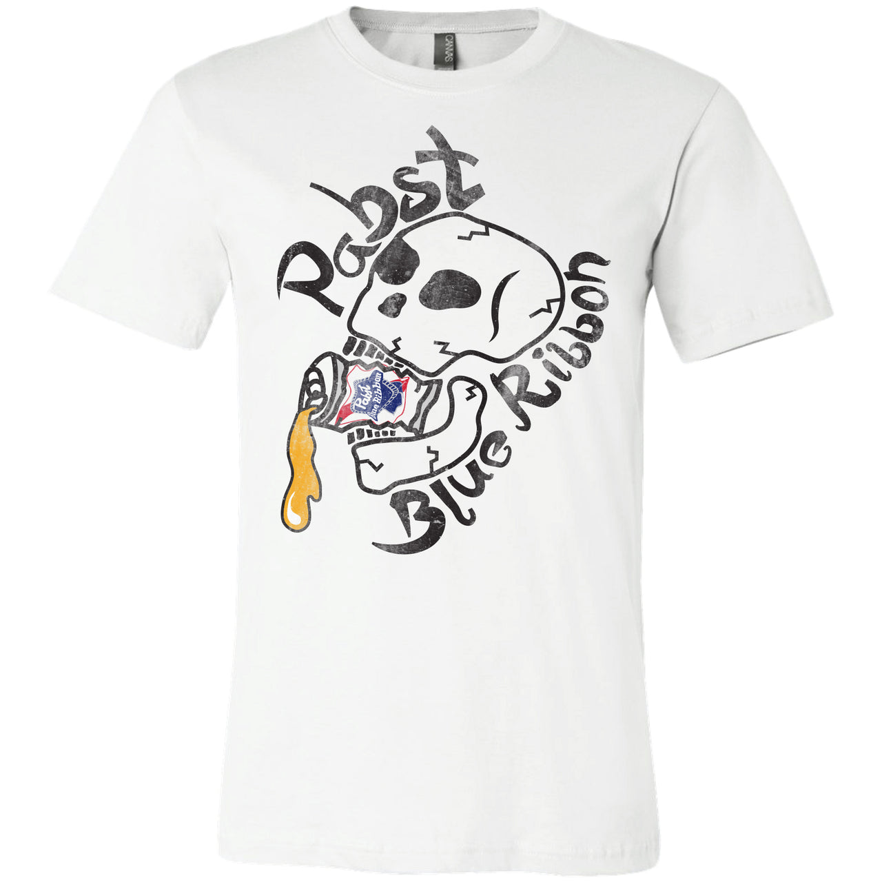 Pabst Blue Ribbon - Skull Crushed Can T-shirt