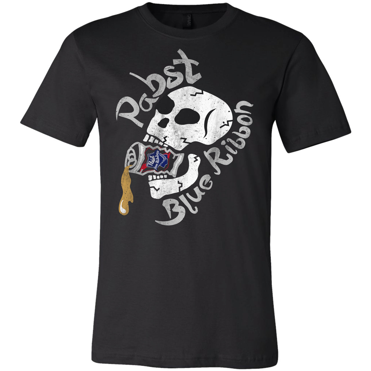 Pabst Blue Ribbon - Skull Crushed Can T-shirt