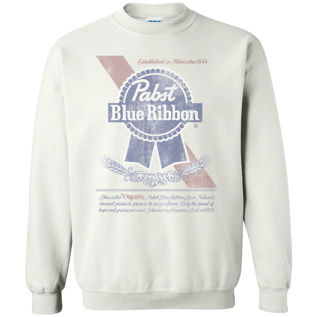 Pabst Blue Ribbon - Can Label Crew Sweatshirt
