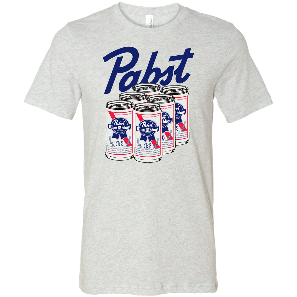 Pabst Blue Ribbon Beer Logo and Sleeve Print Long Sleeve Shirt-2XLarge 